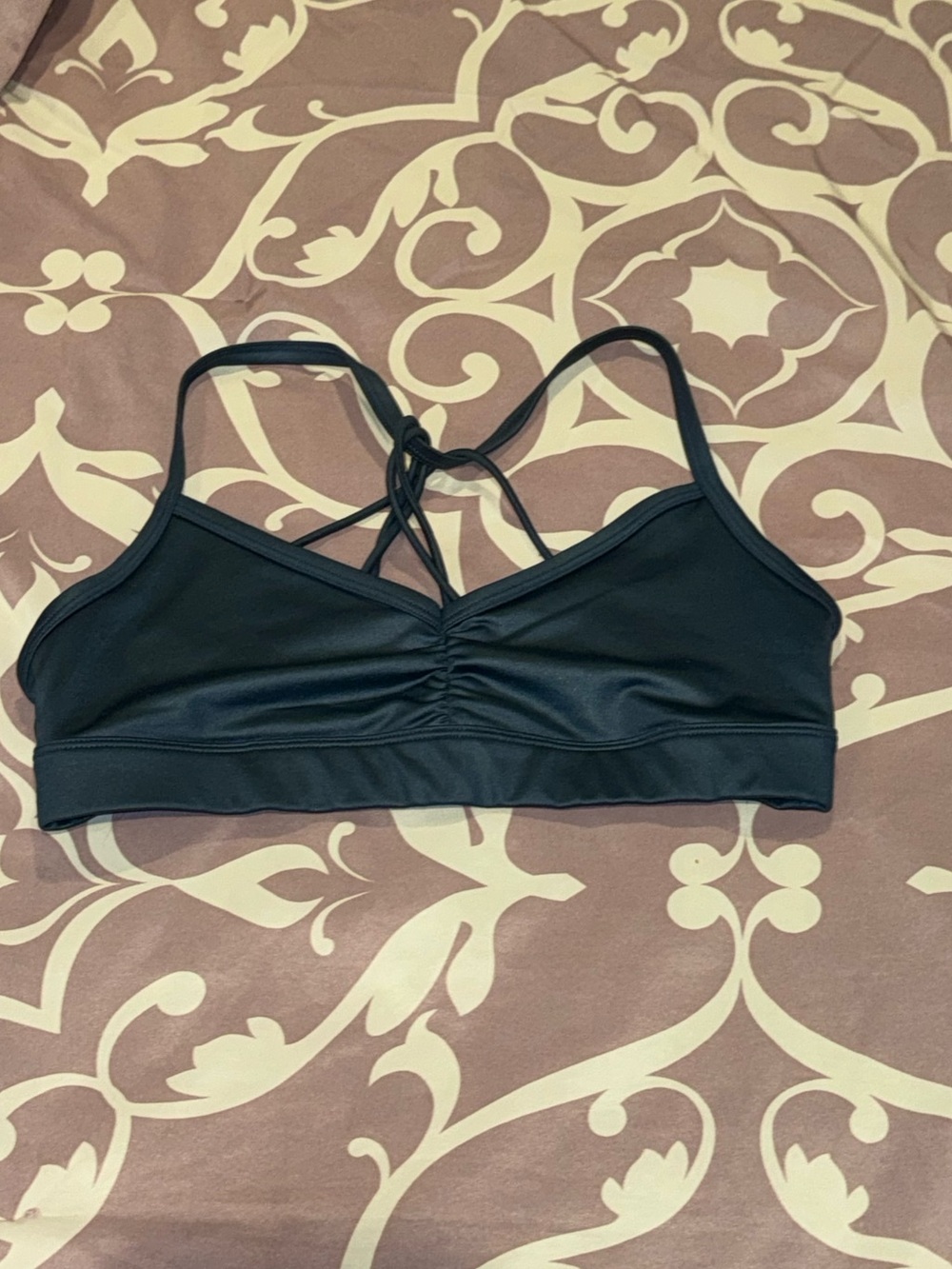 Alo Women's Turquoise Criss Cross Strap Sports Bra